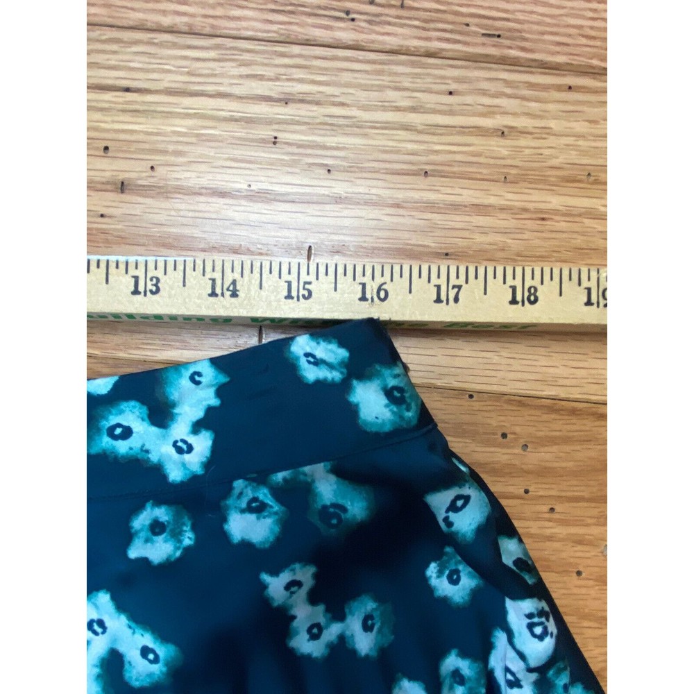 Simply Vera Vera Wang Pleated Cool At Night Skirt Pleated Size Large Blue Floral - Picture 8 of 12